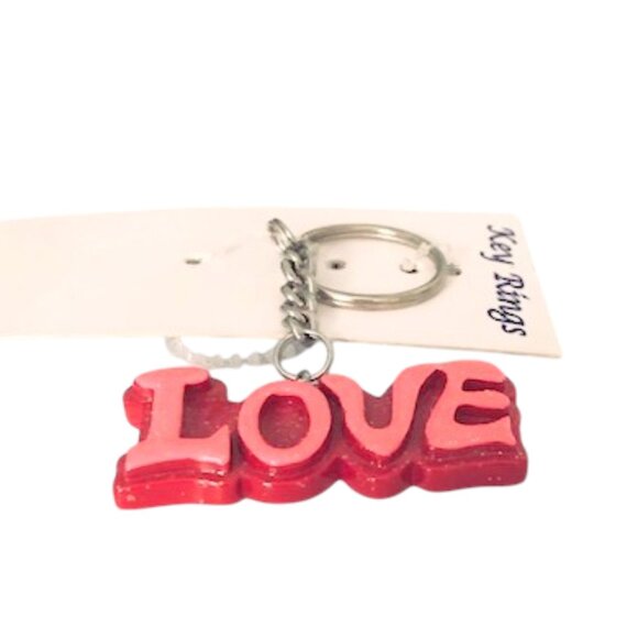 “LOVE” Resin Key Ring - Picture 3 of 4